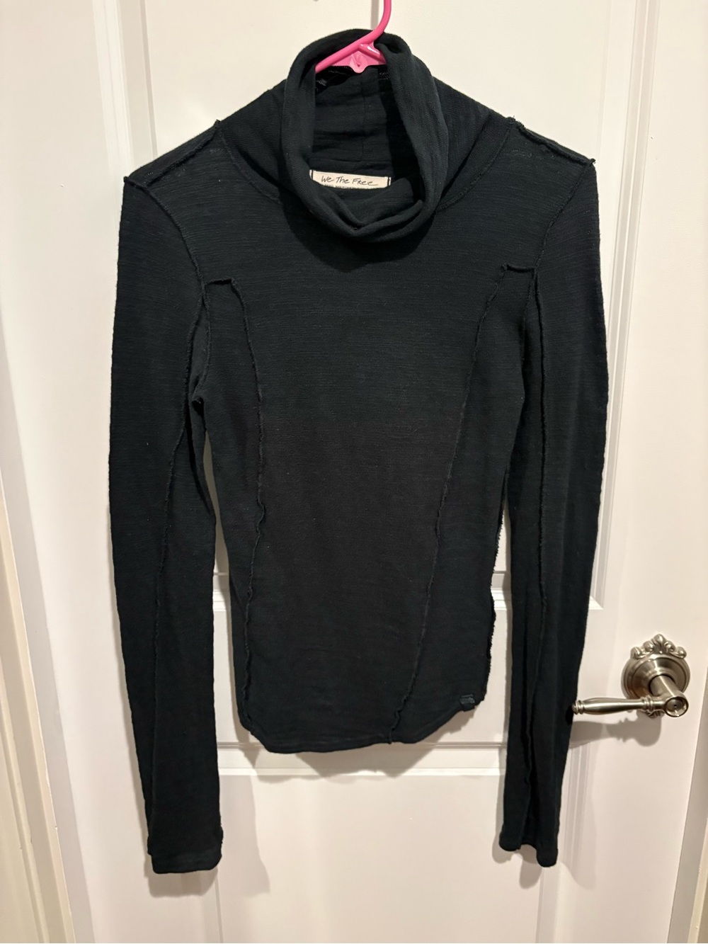 We The Free Black Long-Sleeve turtle Neck Sweater